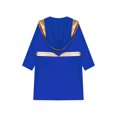 thumbnail image 4 of Raenseen Garçons Enfants Robe de Boxe à Manches Longues Uniforme Kick Boxe Art Martial Muay Thaï Entraînement à Capuche Bleu Royal 6, 4 of 5