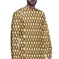 thumbnail image 3 of Atasi Printed Ethnic Kurta With White Churidar Pajama Set For Men Summer Wear, 3 of 3