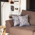 thumbnail image 1 of Jacquard Blue Leaf Square Throw Pillow Cover (Set of 2), 1 of 1