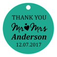 thumbnail image 1 of 100 PCS Mr & Mrs Personalized Wedding Favor Gift Paper Tags Thank You Custom Made Hang Tags, 1 of 1