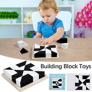 Dvkptbk Puzzle en bois Puzzles de blocs cachés en bois pour enfants Éducation précoce Formation à la pensée logique Jouets interactifs de jeux de table parents-enfants