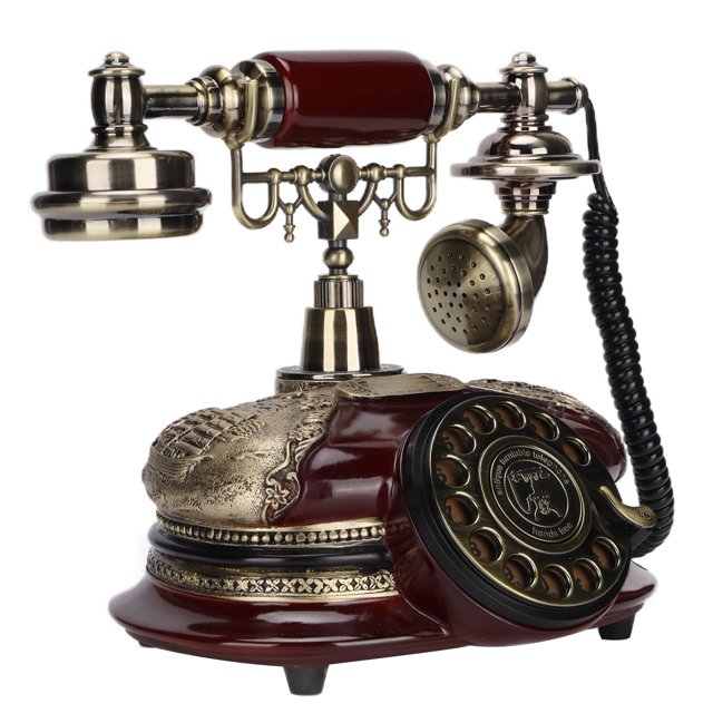Vintage European Telephone, Dial Classic Retro Landline Clear Call Exquisite For Living Room Bar Decor
