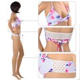 thumbnail image 2 of Ensemble de Bikini à Imprimé Floral Blanc avec Détails Ajourés, 2 of 5