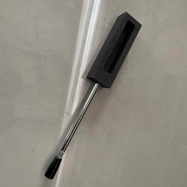 serony Graphite Lingot Castings Raffinage Conteneur Barres Noires Fusion avec Lingot Fonte Poignée Lingot Réservoir Fusion pour Alliage d'Aluminium 1 Kg