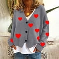 thumbnail image 1 of LOVZFMLL Cardigan for Women‘s Casual Cardigan Button Printed Fashion Jacket Coat, 1 of 4