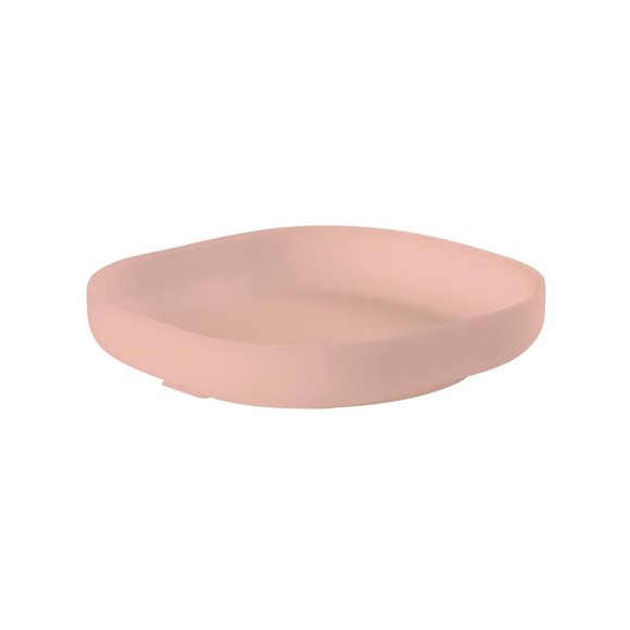 Assiette silicone ventouse rose clair