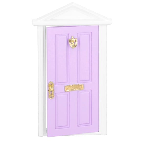 Mini Porte en Bois, Modèle de Mobilier de Porte Féerique de Maison de Poupée 1:12, Porte Miniature de Maison de Poupée pour Cadeaux de Maison de Poupée 1:12