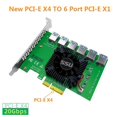 thumbnail image 2 of MesaSe Hot PCI Express X4 20Gb 1 To 6 Riser Card PCI-E To PCI-E Adapter PCIE Slot 4X To 16X USB 3.0 Riser Extender For Bit Miner Mining, 2 of 5
