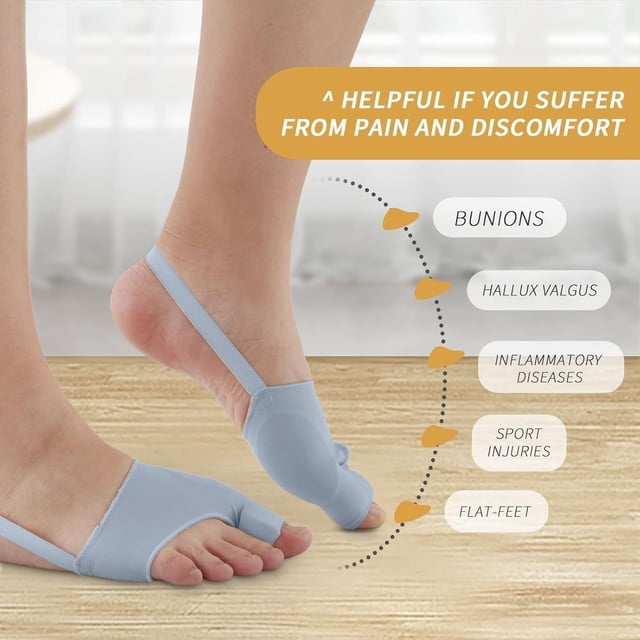 EGNMCR Toe Corrector Toe Separator Big Toe Correction Shoe Wearing Men And Women Hallux Valgus Corrector a socks
