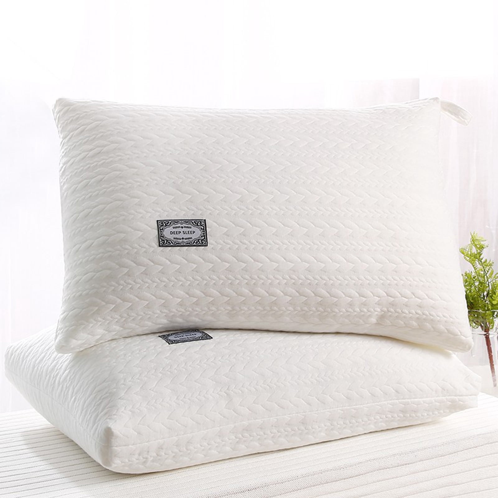 Memory Foam Pillows 2 Pack Supportive Bed Pillows for Back Side Stomach Sleepers Set of 2