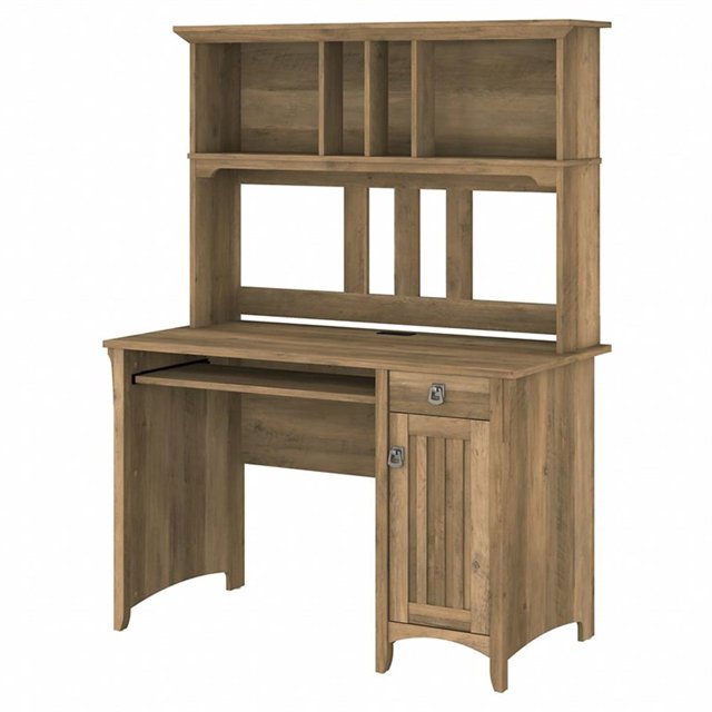 Pemberly Row Petit Bureau d'Ordinateur avec Huche en Pin Récupéré