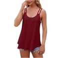 thumbnail image 1 of Yuyuzo Débardeurs pour Femmes Col Rond Sans Manches Camisole Ajourée Hauts d'Été Décontractés Fluides, 1 of 5