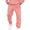 thumbnail image 1 of Pisexur Mens Sweatpants 2024 Solid Color Workout Jogging Athletic Pants ​Elastic Waist Drawstring Straight Leg Sweatpants Loose Elastic Bottom Casual Pants with Pockets, 1 of 5