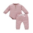 thumbnail image 1 of Toddler Baby Boy Girl Fall Clothes Romper Tops Pants Set Outfit, 1 of 6
