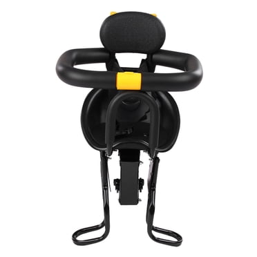 Yeacher Safety Child Bicycle Seat Bike Front Kids Saddle with Foot Pedals Support Back Rest for MTB Road Bike