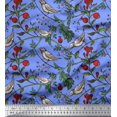 thumbnail image 1 of Soimoi Poly Georgette Fabric Bird & Leaf Bird Fabric Prints By Yard 42 Inch Wide, 1 of 3