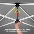 thumbnail image 4 of Outsunny Pop Up Canopy Waterproof 9.8' x 9.8', Dark Grey, 4 of 10