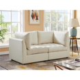 thumbnail image 4 of Meridian Furniture Jacob Sofa Modulaire en Velours Crème, 4 of 10