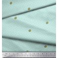 thumbnail image 3 of Soimoi Green Poly Georgette Fabric Lady Finger & Dots Fabric Prints By Yard 52 Inch Wide, 3 of 5