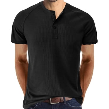 Ketyyh-chn99 Shirts T - pour Hommes Décontractés de Couleur Unie à Manches Courtes Tee T-Shirts T-Shirt à Manches Courtes en Coton Confortable pour Hommes Noir, TG