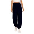 thumbnail image 2 of Clearance Womens Pants Petite Sports Solid Color Trousers Jogging Sweatpants Jogger Pants, 2 of 7