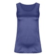 thumbnail image 3 of DPTALR Camisoles pour Femmes Unies Aguichant Sans Manches à Col Rond, Ajourées, Tube Plissé, Hauts Débardeurs Blouses, 3 of 6