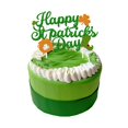 thumbnail image 1 of Oleegame 1PC St. Patricks's Day Decorative Pullover Irish Birthday Party Cake Insert Green, 1 of 3