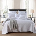 thumbnail image 1 of Zhuge 100% Cotton White King Quilts and Bedspreads, Comfortable Quilted Bedspread and Comforters Quilt Set for All Seasons 98x106 Inch（A）, 1 of 5