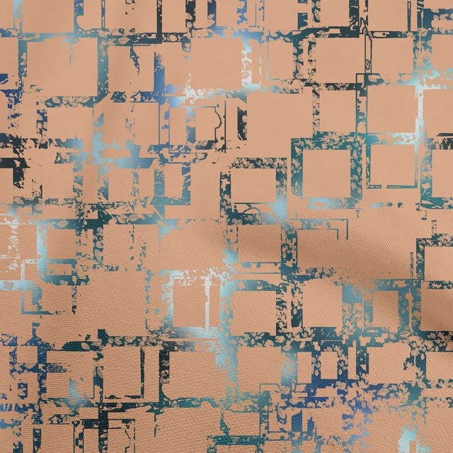 oneOone Velvet Light Peach Fabric Geometric Fabric For Sewing Printed Craft Fabric By The Yard 58 Inch Wide-GX