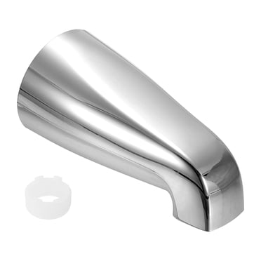 Uxcell Lot de 1 Bec Universel pour Baignoire, Robinet de Baignoire en Alliage de Zinc avec Adaptateur pour Baignoire d'Eau de 1/2 Po pour Salle de Bain Cuisine, Argent