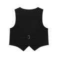 thumbnail image 2 of renvena Gilet de Complet Formel pour Garçon, Col en V, Boutonnage Simple, Ourlet Pointu, Mariage Soirée Fête, Noir, 5, 2 of 3