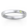 thumbnail image 3 of Stackable Birthstone Ring with Engraving - Peridot (August), 3 of 7