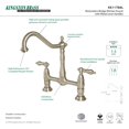 thumbnail image 3 of Kingston Brass KS1178AL 8 Inch Center Deck Mount Kitchen Faucet - Satin Nickel, 3 of 3