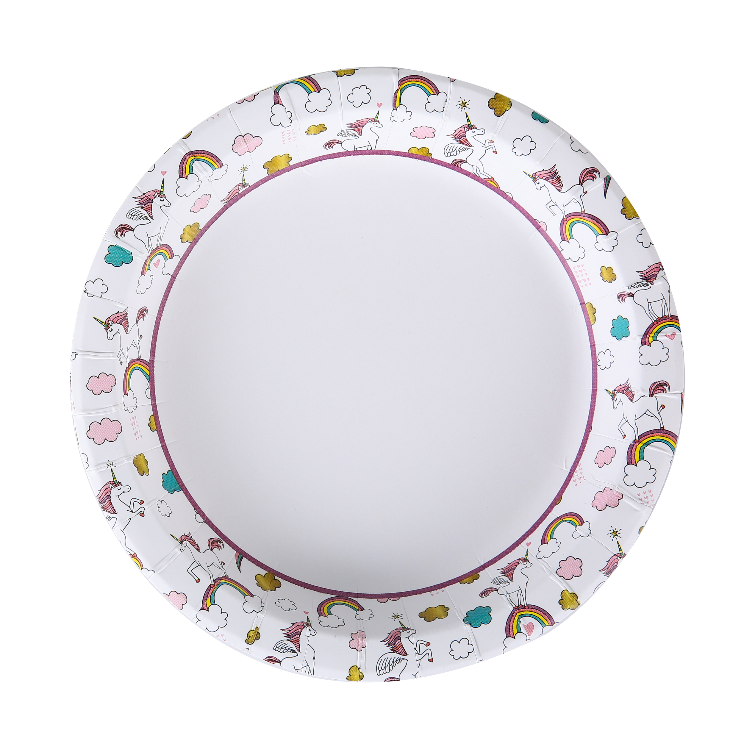 Glad For Kids 8.5" Unicorn Round Paper Plates 20 ct