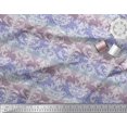 thumbnail image 2 of Soimoi polyester Crepe Fabric Stripe & Ogee Damask Print Fabric by the Yard 52 Inch Wide, 2 of 3