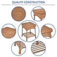 thumbnail image 3 of Jeco Wicker Patio End Table in Honey, 3 of 7