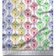 thumbnail image 1 of Soimoi polyester Crepe Fabric Floral & Damask Ethnic Print Sewing Fabric Yard 52 Inch Wide, 1 of 3