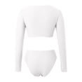 thumbnail image 4 of DGMIOCS Women's Modest Swimsuit Tankini Set White XL, 4 of 5