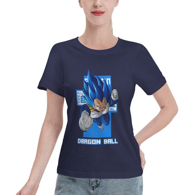 T-Shirt Basique à Manches Courtes pour Femmes Super Saiyan