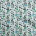 thumbnail image 1 of oneOone Georgette Viscose Sea Green Fabric Floral Retro Craft Projects Decor Fabric Printed By The Yard 42 Inch Wide, 1 of 5
