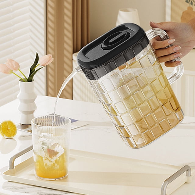 2L Water Dispenser Fridge Reusable Bottles,Home Refrigerator Cold Kettle,Fridge Beverage Drink Dispenser for Kitchen Home Party Bar Wedding