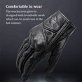 thumbnail image 4 of stanreset 1 Paire de Gants en Cuir à Écran Tactile Gants Universels Réglables Multi-Usages Moto Cyclisme Sports pour Randonnée Escalade TG, 4 of 9