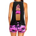 thumbnail image 3 of 2025 Swimwears Tankinis Set "Ladies' Bikini Set Chic Men and Women Matching Swimsuits Three Piece Swimsuit with Board Shorts Swimsuits for Women Open Back and Lattice Design for, 3 of 6
