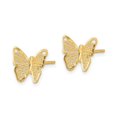 thumbnail image 4 of Boucles d'Oreilles à Tige Papillon Polies en Or Jaune 14 K, 4 of 5