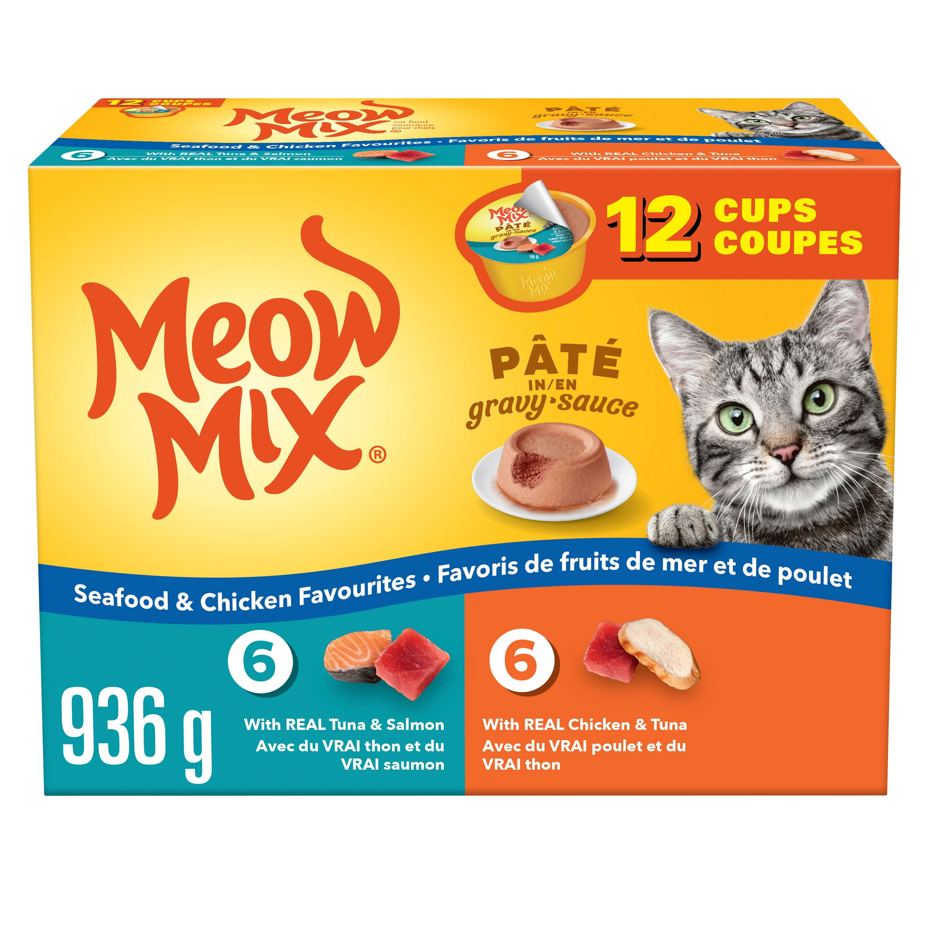Meow Mix Pate in Gravy 936G Variety Pack