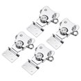 thumbnail image 1 of Unique Bargains 4Pcs Butterfly Twist Latch, 3.54 Inch Alloy Spring Loaded Twist Latch Keeper Toggle Clamp, Chrome Silver, 1 of 6