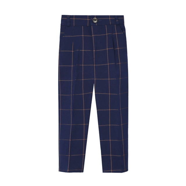 Diufon Toddler Boys Suit Pant Loose Button Waist Formal Performance Pant School Uniforms Trousers with Pockets