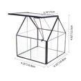 thumbnail image 4 of NCYP Mini House Shape Terrarium with Lid, Small Close Planter Pot, Home Decor, Decorative Planting (Terrarium Only), 4 of 9