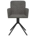 thumbnail image 2 of vidaXL Swivel Dining Chairs 2 pcs Dark Grey Velvet, 2 of 5