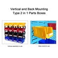 thumbnail image 4 of Parts Storage Rack Combination Type Wall Mounted Stackable Shop Tool Bin Nails Screws Beads Buttons Organizer 5.31 X 4.13 X 2.99in, 4 of 8